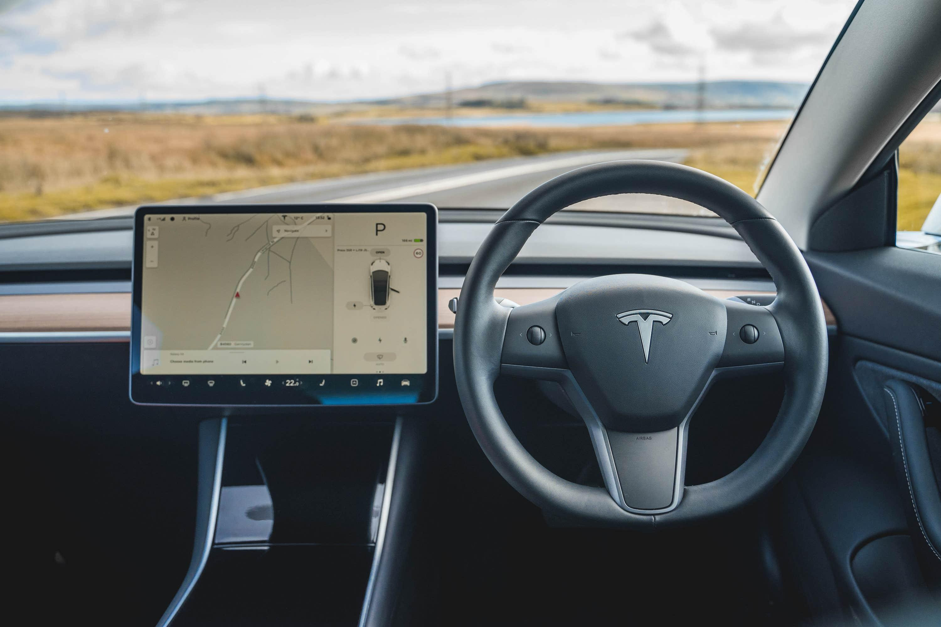 tesla model 3 interior